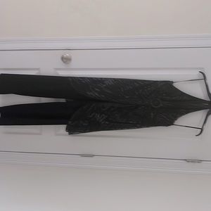 Black sequined halter top jumpsuit